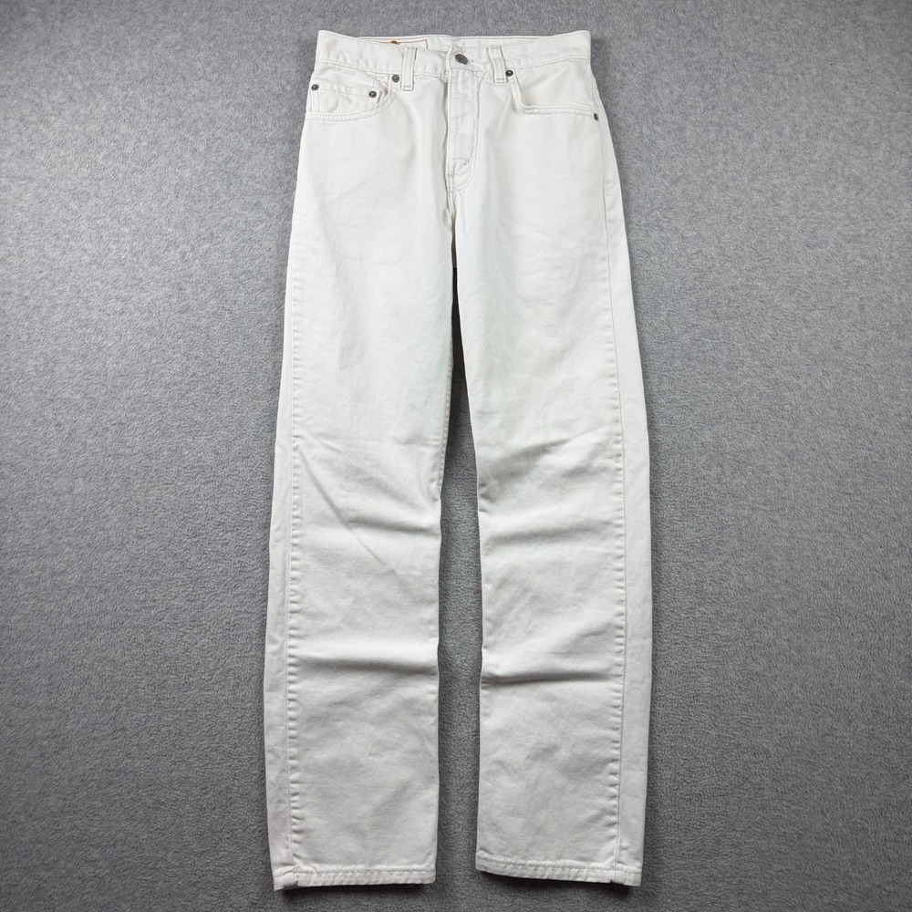 Vintage Levis Jeans‎ 29x32 (Fits 27x31) White 505 Straight Leg Made In USA 90s